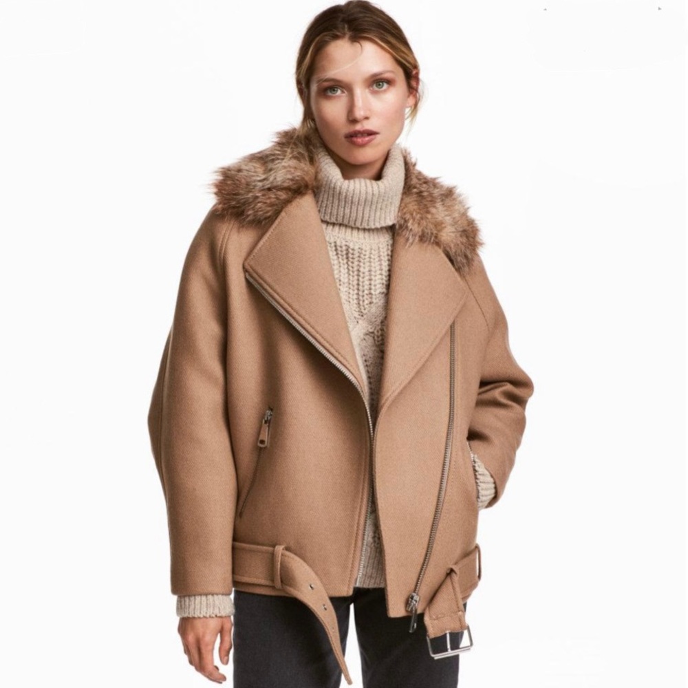 H&M LONG BIKER JACKET